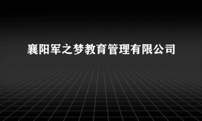 襄陽軍之夢教育管理 探索工藝美術品及禮儀用品制造的新路徑